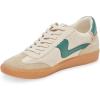 White/Green Leather