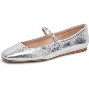 imageDolce Vita Womens Reyes Ballet FlatSilver Distressed Leather