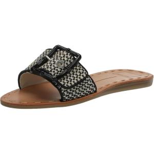 imageDolce Vita Womens Dasa Slide SandalBlackNatural Raffia