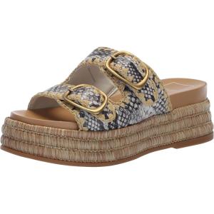 imageDolce Vita Womens Wanika SandalBlackWhite Embossed Leather