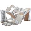 imageDolce Vita Womens Ilva Mid Heeled SandalGreyWhite Embossed Leather