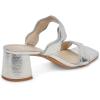 imageDolce Vita Womens Ilva Mid Heeled SandalSilver Distressed Leather