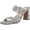 Grey/White Embossed Leather