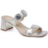 imageDolce Vita Womens Ilva Mid Heeled SandalSilver Distressed Leather