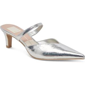 imageDolce Vita Womens Kanika Mid Heeled SandalSilver Distressed Leather