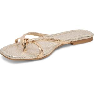 imageDolce Vita Womens Lucca Flat SandalGold Distressed Stella