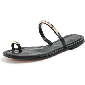 imageDolce Vita Womens Wink Flat SandalBlack Leather