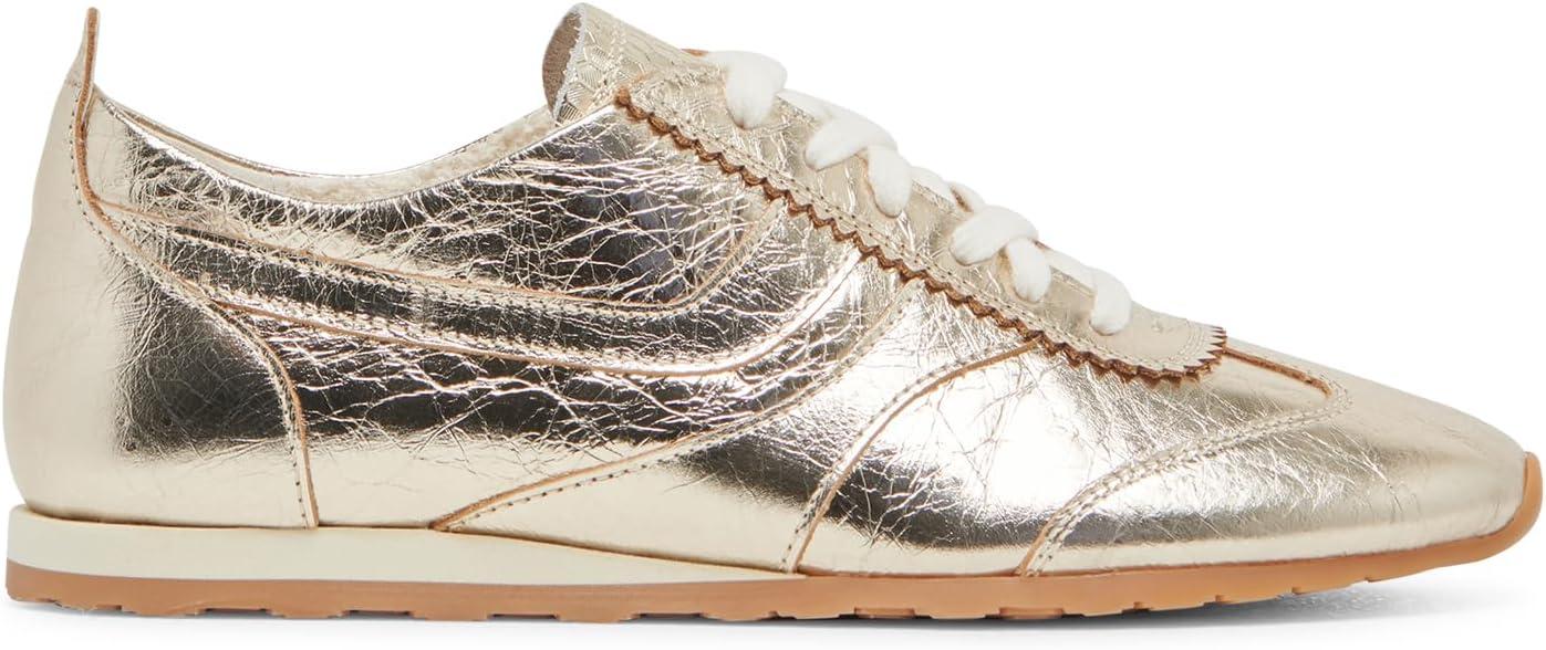 imageDolce Vita Womens Delany SneakerLight Gold Crinkle Patent