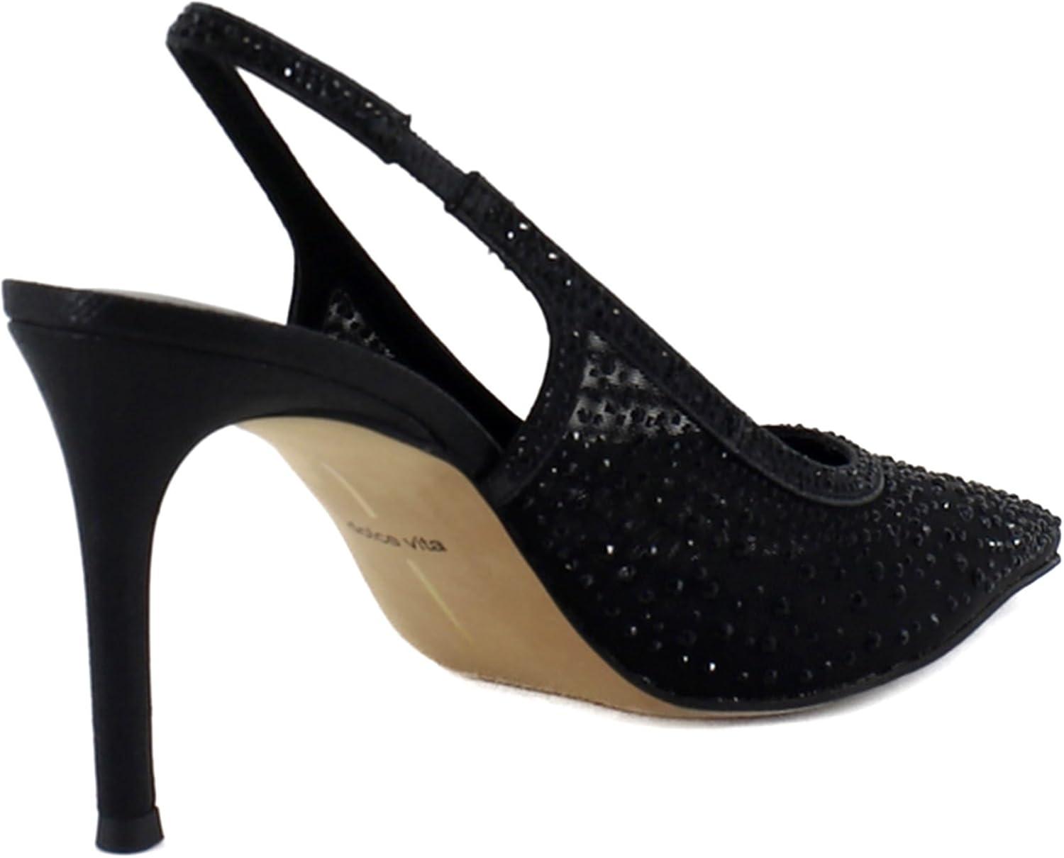imageDolce Vita Womens Kaye Crystal Pointed Toe HeelsBlack Mesh