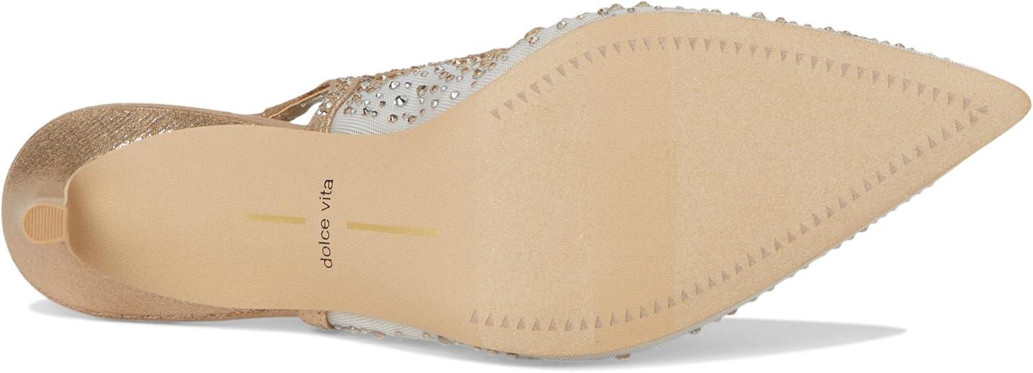 imageDolce Vita Womens Kaye Crystal Pointed Toe HeelsGold Mesh