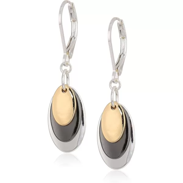 Trio-Tone Shaky Drop Earrings