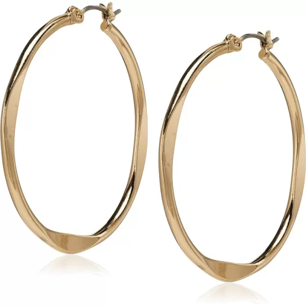 Gold Textured Click-It Hoop Earrings