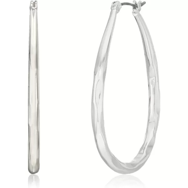 Silver Denim Tear Drop Earrings