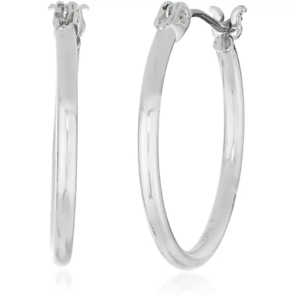 Silver Small Click-Top Hoop Earrings