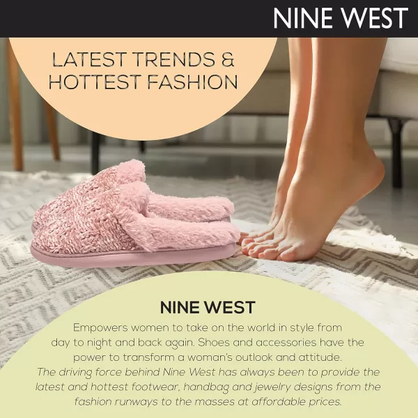 Nine West Premium Slippers For Women, Cozy Warm Memory Foam Non-Slip Indoor Outdoor Winter House Shoes