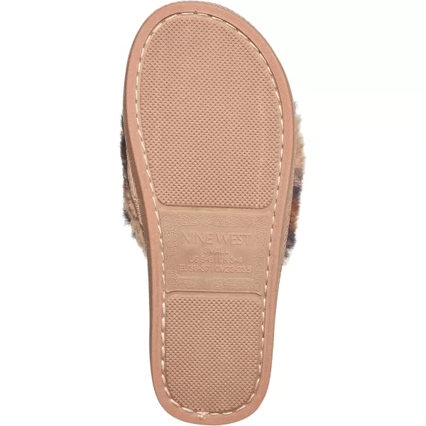 Nine West Women's Comfy Soft Memory Foam Indoor Outdoor Fluffy House Slide Slippers