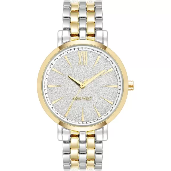 NINE WEST Women's Glitter Accented Dial Watch, NW/2402