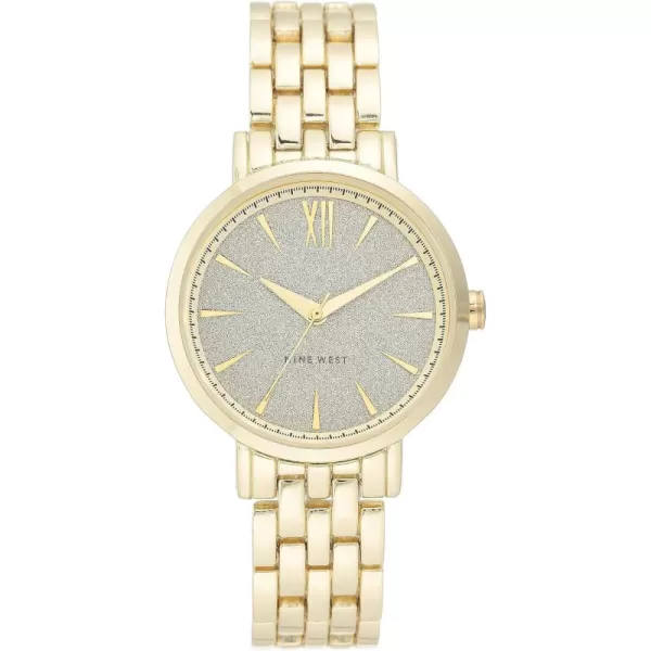 NINE WEST Women's Glitter Accented Dial Watch, NW/2402