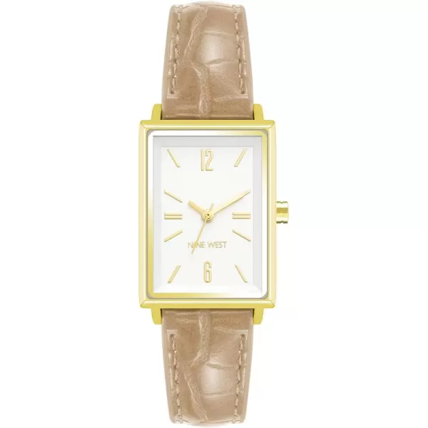 Nine West Women's Croco-Grain Strap Watch