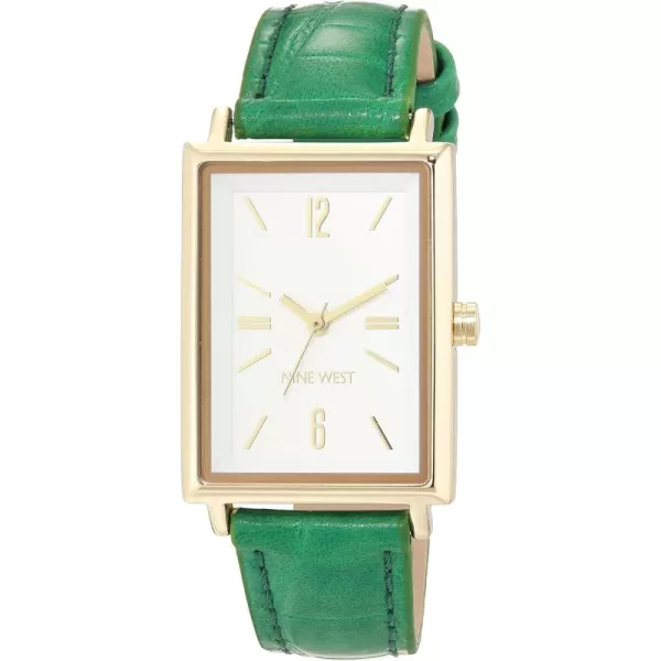 Nine West Women's Croco-Grain Strap Watch