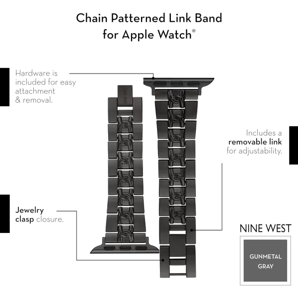 Nine West Fashion Bracelet for Apple Watch Secure, Adjustable, Apple Watch Band Replacement, Fits Most Wrists