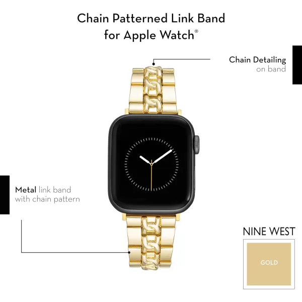 Nine West Fashion Bracelet for Apple Watch Secure, Adjustable, Apple Watch Band Replacement, Fits Most Wrists
