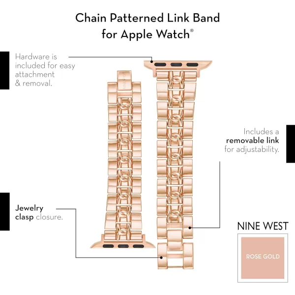 Nine West Fashion Bracelet for Apple Watch Secure, Adjustable, Apple Watch Band Replacement, Fits Most Wrists