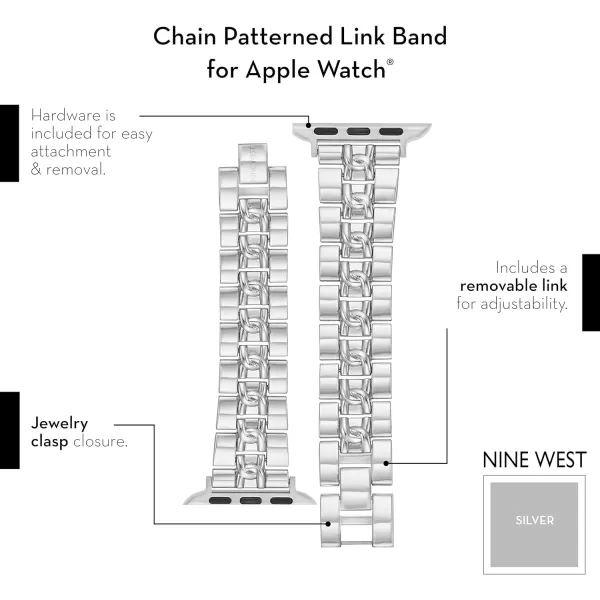 Nine West Fashion Bracelet for Apple Watch Secure, Adjustable, Apple Watch Band Replacement, Fits Most Wrists