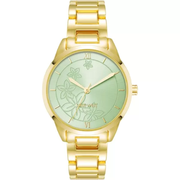 Nine West Women's Floral Dial Bracelet Watch