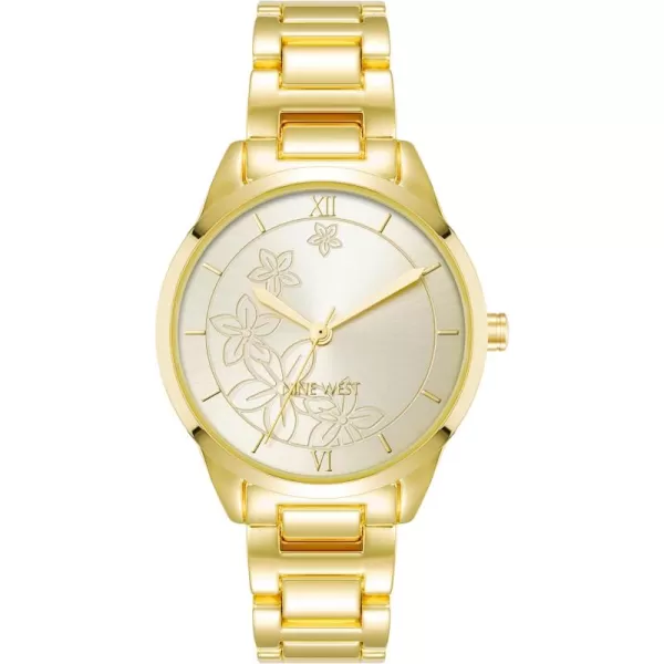 Nine West Women's Floral Dial Bracelet Watch