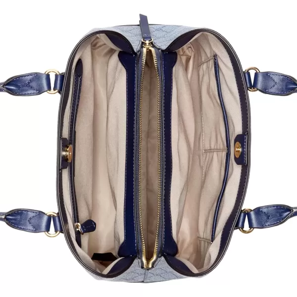 imageNine West Brooklyn Jet Set Carryall Chambray Logo