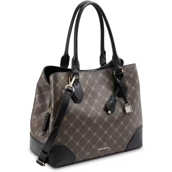 imageNine West Brooklyn Jet Set CarryallBrownBlack