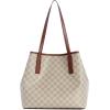 imageNine West Delaine 2 in 1 ToteBeige LogoMahogany