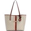 imageNine West Delaine 2 in 1 ToteBeige LogoMahogany