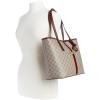 imageNine West Delaine 2 in 1 ToteBeige LogoMahogany