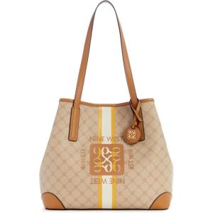 imageNine West Delaine 2 in 1 ToteKhaki LogoCamel