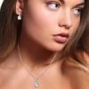 imageNine West SilverTone and Crystal Necklace and Earrings Set