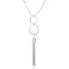 imageNine West Classics Silvertone Multi Circle Bib NecklaceSilver