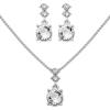 imageNine West SilverTone and Crystal Necklace and Earrings Set