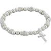 imageNine West Womens Boxed Silver Cross Stretch Bracelet Size 0