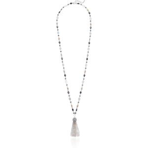 imageNINE WEST Womens Classics Beaded Tassel Pendant Necklace 36quot L