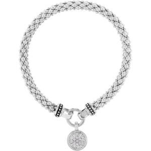 imageNine West Womens Silvertone Crystal Pave Circle Stretch Bracelet