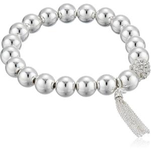 imageNine West Womens Stretch Tassel Bracelet Silver
