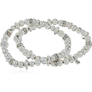 imageNine West quotNw Boxed Gifting SilverTone 2 Piece Stretch Bracelet