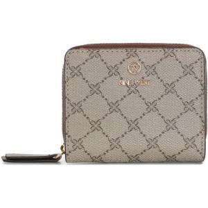 imageNine West Lockup 9 SLG Small Zip Around Beige LogoMahogany