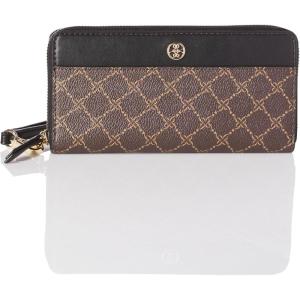 imageNine West Reflected 9 Zip Around Wallet with WristletBrownBlack