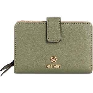 imageNine West Womens Lockup 9 SLG French Wallet Designer HandbagFaded Army