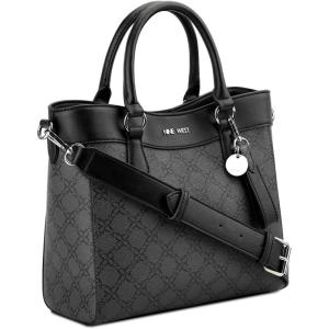 imageNine West Lior SatchelJet Black Logo
