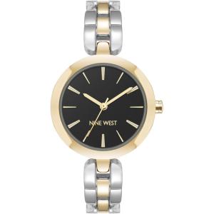 imageNine West Womens Bracelet WatchTwo ToneBlack
