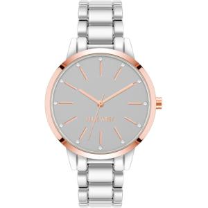 imageNine West Womens Crystal Accented Bracelet WatchSilverRose Gold